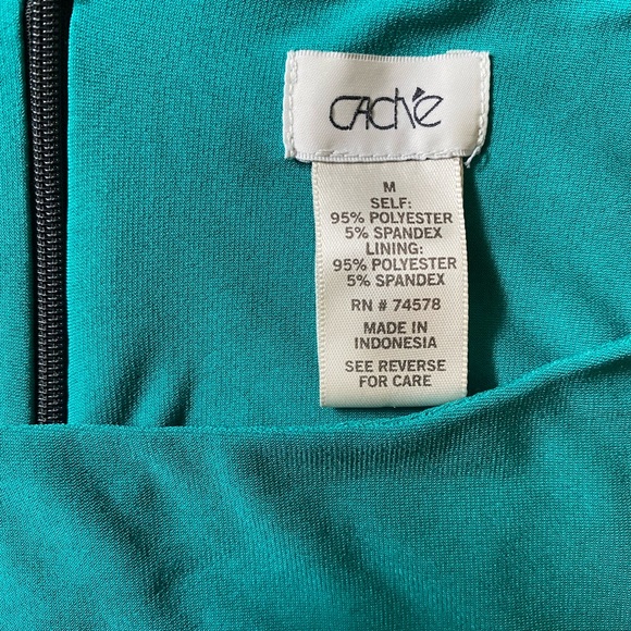 Cache Crew Neck 3/4 Sleeve MIDI Bodycon Dress Women's Size Medium - Picture 6 of 7